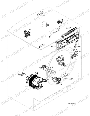 Взрыв-схема стиральной машины Electrolux EWG12750W - Схема узла Electrical equipment 268